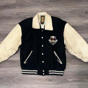Vintage 90s G-iii Leather Varsity Jacket Classique Global International Mens M